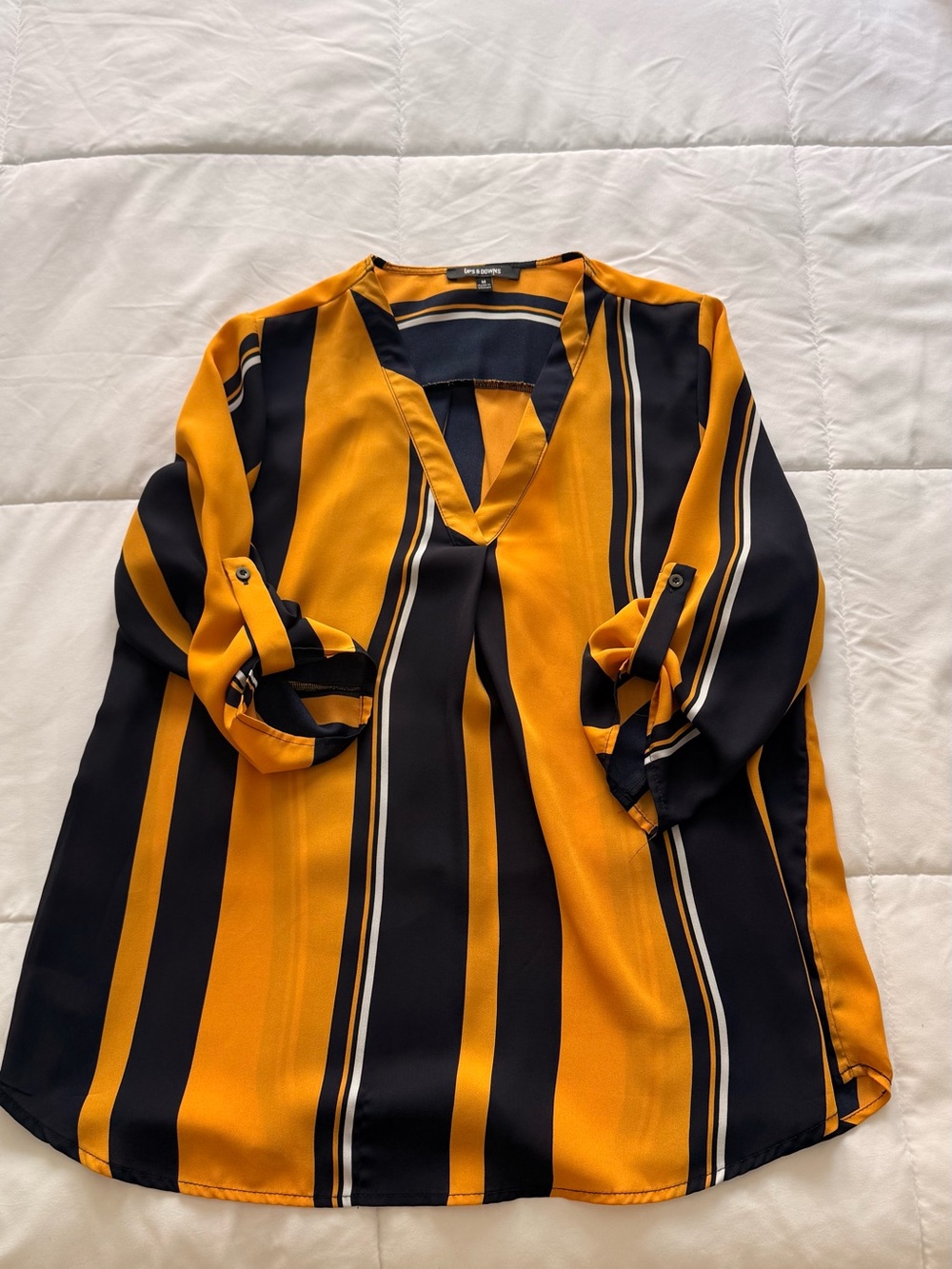 Striped V-Neck Blouse